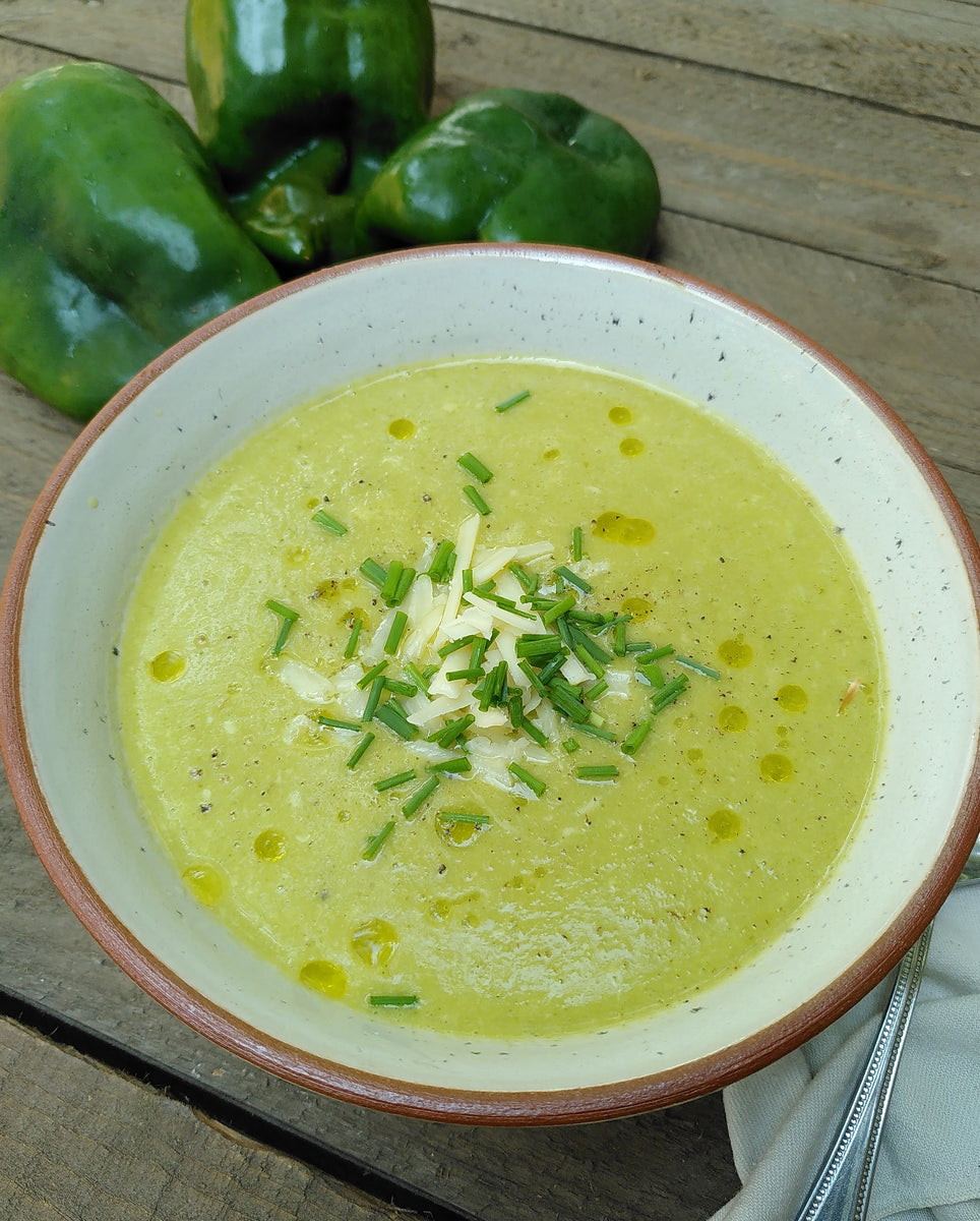 Roasted Poblano and Cheddar Soup – Catenafarm