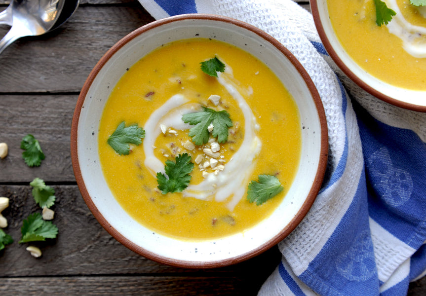 Curried Squash Soup + Hearty Rice