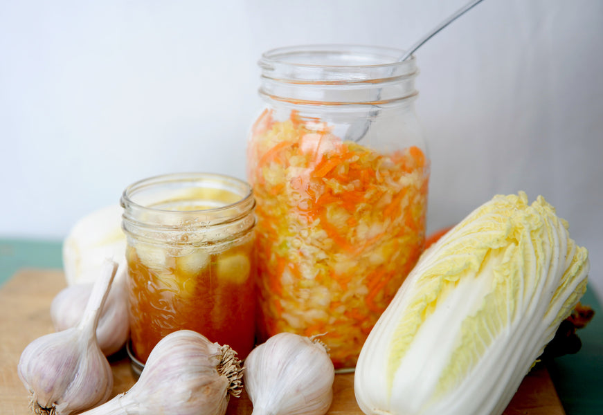 Garlic Infused Honey and Basic Fermented Sauerkraut